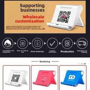 Factory-direct Plastic Mobile Phone Holder Bedside/desktop <b>Tablet</b> <b>Stand</b> Live Streaming Multi-functional Compact Universal - Product Image 3