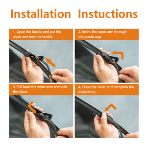 Fabrika sıcak satış muz silecek bıçak yumuşak evrensel kemiksiz tasarım çoğu araba modelleri için doğal kauçuk cam silecekleri - Product Image 6