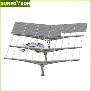 Commerciële <span class=keywords><strong>Carport</strong></span> Montagebeugel Gegalvaniseerd Staal Pv Parkeerplaats Structuur Zware Zonne-<span class=keywords><strong>Carport</strong></span> Frame Autoschuur Luifel - Product Image 5