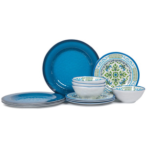 Plasric <strong>Picnic</strong> Dish <strong>Set</strong> 12 Pcs <strong>Set</strong> Dinnerware <strong>Set</strong> <strong>Plates</strong>, Custom Printing High End Melamine Hotel Tableware Dinnerware - Product Image 4