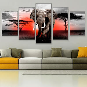 لوحة معلقة على شكل فيل كبير من جنوب شرق آسيا لوحة فنية ديكورية من جنوب شرق آسيا لوحة تايلاند جدار النادي الصحي - Product Image 2