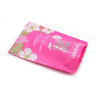 Pochette debout personnalisée imprimée de fleurs en plastique de qualité alimentaire Sac en mylar zip-lock avec fenêtre transparente pour biscuits, bonbons et feuille
