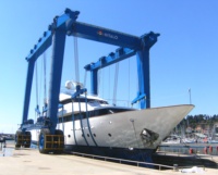 200t Mobiler kleiner Yacht-Bootslift, 300 Tonnen mobiler Bootsheber für Reisen