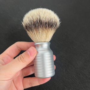 Brocha de espuma para Cuchillo de afeitar antiguo para hombre con pelo de nailon y tejón para barbería y cuidado de barba - Product Image 4