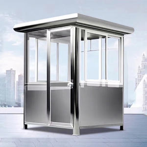 Kiosque de sécurité en acier inoxydable avec structure en alliage d'aluminium, pavillon extérieur étanche pour parking de supermarché - Product Image 1