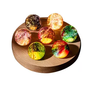 新直径地球仪微缩水晶球3D激光雕刻石英玻璃球装饰礼品夜灯