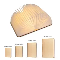 Mini lámpara LED recargable para libros, función de luz nocturna, Dormitorio en forma de libro, decoración del hogar, enchufable USB, artículos de papel Kraft