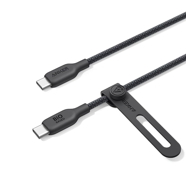 Anker 544 Cable USB C to USB C Cable (240W, 6 Ft) Bio-Braided USB C Charger Cable Fast Charge for MacBook Pro iPad Pro