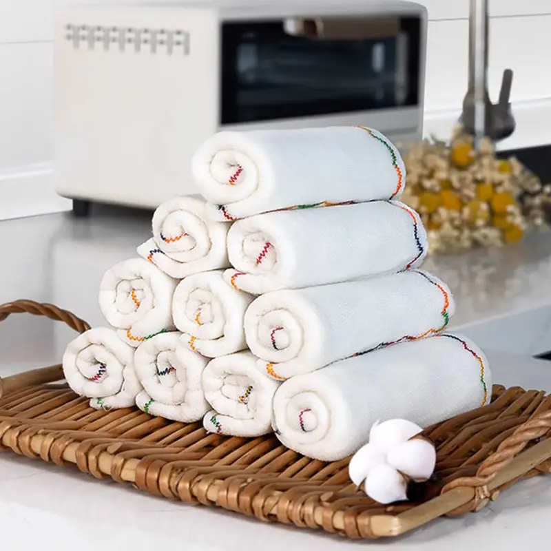 12 strati di cotone filo assorbente cucina ispessita lavapiatti pigri panni per la pulizia della casa