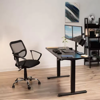 Bureau debout électrique en acier inoxydable en forme de L, moteur unique, capacité de charge 70 kg, poutre réglable, ergonomique, pour usage commercial