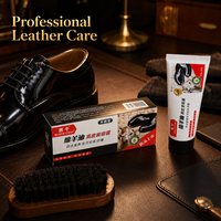 Hei Niu - Betún para Zapatos de Cuero con Aceite de Oveja, 70g, en Envase con Diseño en Relieve 'Black Bull', Fácil de Limpiar, Sensación Táctil Única y Tridimensional