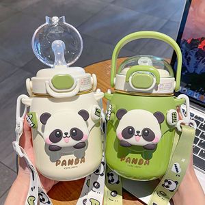 Linda Botella de Agua de Acero Inoxidable con Aislamiento al Vacío, Diseño de Panda de Dibujos Animados, Regalo de Regreso a la Escuela para Niños, 820 ml, Venta al por Mayor - Product Image 3