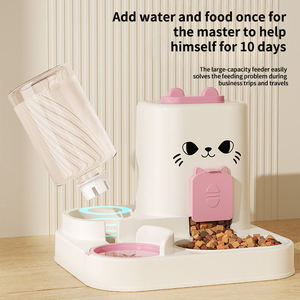 Distributeur automatique de nourriture et d'eau pour animaux de compagnie 2 en 1, grande capacité, bol pour chien et chat, fontaine à boire pour une utilisation à la maison, en intérieur et en extérieur - Product Image 4