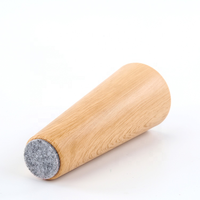 Kunststoff-Möbelbeine mit konischer Holzmaserung und Filzunterlage für Esszimmerstühle, TV-Ständer, Tische, Schminktische und Schränke