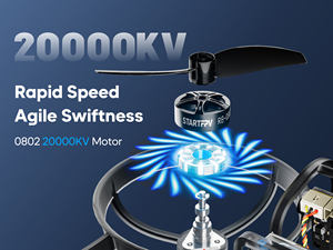 Startrc R8 छोटा हूप fpv रेसिंग ड्रोन-ब्रशलेस, एलर 2.4g, एनालॉग कैमरा | शुरुआती अनुकूल इनडोर क्वाडकोक्टर 1080p dvr - Product Image 4