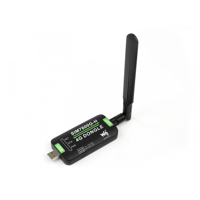 SIM7600G-H 4G DONGLE with Antenna Industrial Grade 4G Communication and GNSS Positioning Peripheral Global Band 4G Dongle