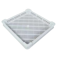 Plateau de congélation et de séchage en plastique recyclable de qualité alimentaire, à grille ventilée, pour la production industrielle