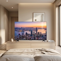 TV LED Layar Datar Android 32 Inci Tanpa Bingkai, Bezel Ultra Tipis untuk Hotel, Rumah, Kamar Tidur, dan Penggunaan Komersial
