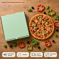 Boîte à pizza pliable en pulpe moulée ondulée de qualité alimentaire, écologique, jetable, avec impression quadricolore et pelliculage mat