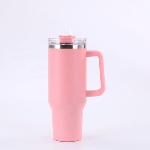 <b>Large</b> Capacity 40OZ Stainless Steel Tumbler Thermal Bottle Double Vacuum Keep Cold Thermos Cup with Handle and Straw Lid - Product Image 5