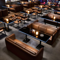 Mobilier pour restaurant occidental, salon chicha, barbecue, café, table et chaise de bar, club de nuit musical, discothèque, KTV, canapé de cabine