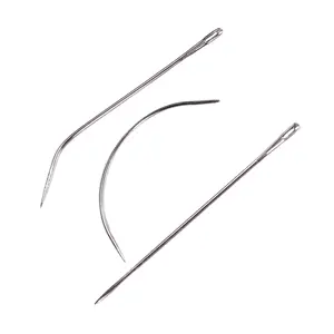 6厘米12支C J I混合式曲线针头发编织线/缝纫针用于头发延伸工具普通小包
