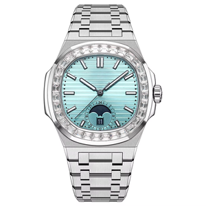 Luxury Fashion Style Waterproof Business High Quality Automatic Mechanical <b>Watches</b> with Stainless Steel Diamond <b>Watch</b> For Lady - Product Image 1
