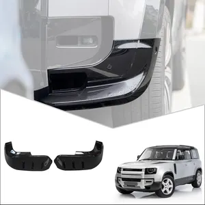 Suku Cadang Mobil Abs plastik serat karbon Bumper depan mobil Universal Lip Splitter untuk 2020 Defender 90 110
