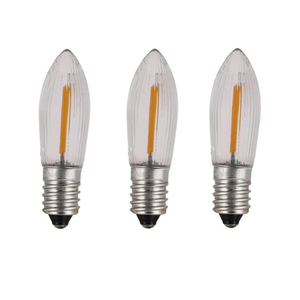Thu nhỏ ánh sáng kỳ nghỉ C6 <span class=keywords><strong>E10</strong></span> cơ sở sọc thủy tinh nến cầu LED bóng đèn dây tóc 0.2 wát LED Filament - Product Image 5