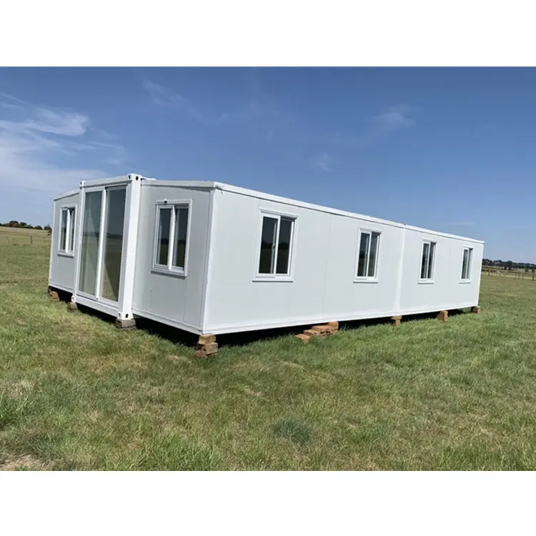 拡張可能なガーデンスチールフレーム3ベッドルームヴィラ61000平方メートルPre Fab For Usa Tiny House