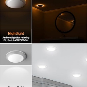 Disk Ceiling <b>Light</b> Night <b>Light</b> Ambient <b>Light</b> Recessed Bedroom Fixture - Product Image 4