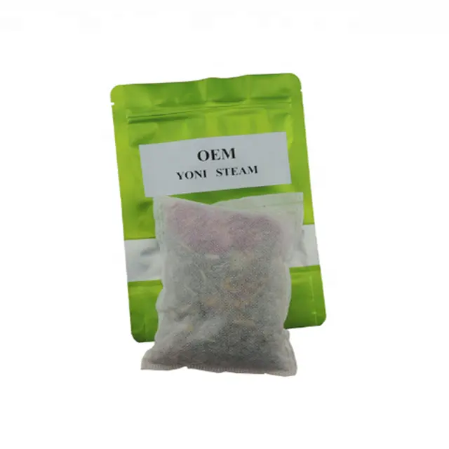 Private label OEM yoni detox steam tea with all herbal ingredient for fertility female vagina clean pussy wellness