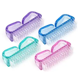 Handle Grip Fingernail Scrub Nail Dust Cleaning Manicure Pedicure Nail Brush for Toes and Nails