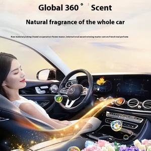 Ambientador de coche de lujo avanzado Siniyou, Fragancia ligera duradera, adornos de salida interior de piel de cordero, Turas líquidas de vidrio - Product Image 4