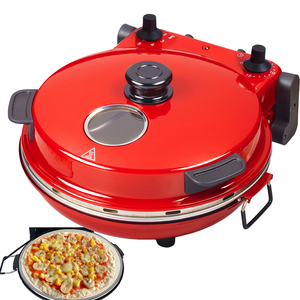 Four à <span class=keywords><strong>pizza</strong></span> électrique rapide et amusant de 12 pouces avec pierre à cuire en céramique, fours à <span class=keywords><strong>pizza</strong></span> italiens, crêpière, fabricant de crêpes, four à <span class=keywords><strong>pizza</strong></span> rouge - Product Image 1