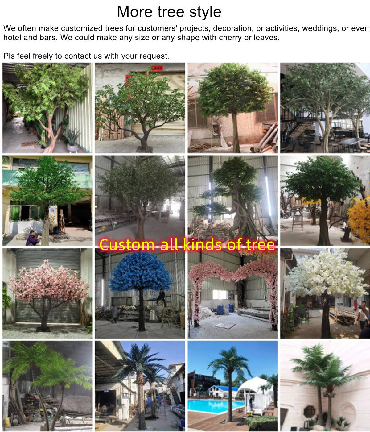 Personalizar todo tipo de grandes árboles