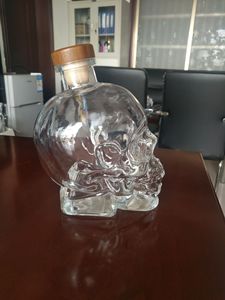 <span class=keywords><strong>Bouteille</strong></span> en verre cristal en forme <span class=keywords><strong>de</strong></span> crâne pour tequila 300 ml avec bouchon en liège/vis - Product Image 5