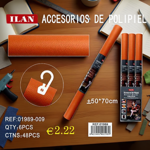 Rotolo di similpelle Ilan 50x70cm Arancione, accessorio in pelle sintetica per artigianato e progetti fai da te - Product Image 2