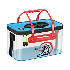 Seau à poisson pliable en EVA Wild Outdoors 50 cm avec double poignée, boîte de pêche étanche multi-usages - Product Image 4