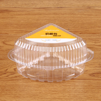 Boîte à sandwich triangulaire en plastique Emballage de cuisson Boîte en plastique transparente Boîte à gâteau à la crème Pâtisserie Pain Boîte à choux