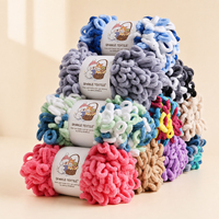 Chenille Puffy untuk rajutan tangan benang Cynthia Chenille benang poliester lingkaran lembut benang rajutan tangan benang jari