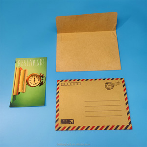 Hồng đỏ cam bao bì phong bì Nguồn cung cấp giấy kraft gửi thư các tông Phong Bì Túi tự niêm phong lớp học đầu tiên thư phong bì - Product Image 4