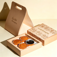 Boîte à tiroir avec fenêtre pour emballage alimentaire à emporter, boîte à pâtisserie et desserts avec poignée, boîte de présentation en papier avec poignée