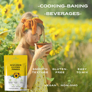 Aeglewell OEM Bubuk Lesitin Bunga Matahari Bebas Kedelai - Pendukung Emulsifier Alami, Suplemen Tanpa Rasa Bebas Gluten - Product Image 2