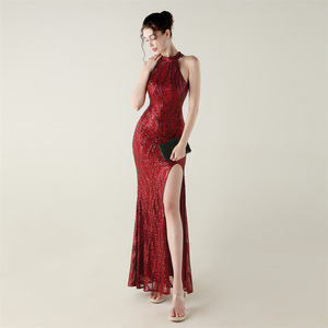 <span class=keywords><strong>ชุด</strong></span><span class=keywords><strong>ราตรี</strong></span>ทรงบอลกาวน์สำหรับฤดูร้อน ทรงเอ็มไพร์ คอวี แต่งดีเทลผ้าซีทรู กระโปรงทรงหางปลา ผ้าชีฟองประดับเลื่อม ผ้าซาติน - Product Image 2