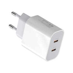 Adaptador de carga rápida USB C Dual de 40W, enchufe de cargador de pared doble OTP para <span class=keywords><strong>iPhone</strong></span> 16/15/14/13/12/11/XR/XS/8 para Galaxy <span class=keywords><strong>Google</strong></span>, etc. - Product Image 2