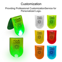 Mini lampe LED magnétique personnalisable avec logo, clignotante verte, pour la course, le cyclisme, la marche nocturne et les fournitures de fête