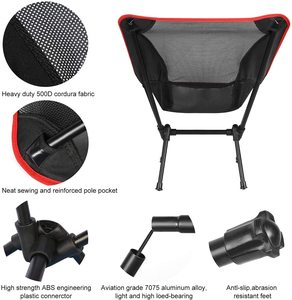 Chaise de camping pliable légère, chaise de camping pliable d'extérieur, chaise de pêche - Product Image 3