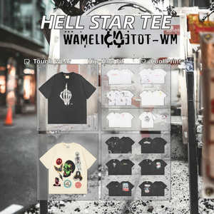Camiseta de Manga Corta de Marca Hell Star, a la Moda, 100% Algodón Jersey, de Alta Calidad, Estilo Hip-Hop, Holgada, para Verano - Product Image 2