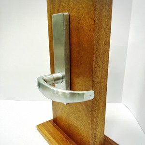 Cerradura mecánica duradera con manija, panel de hierro plateado para viviendas económicas, puerta interior de baño y dormitorio - Product Image 2